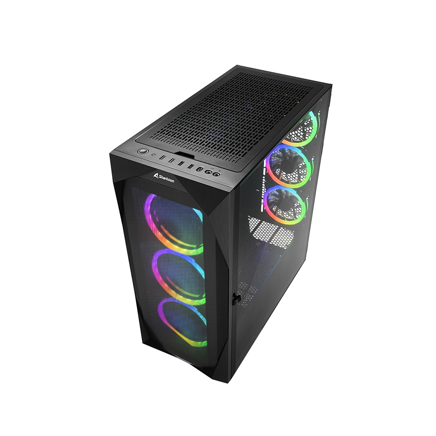 Kućište SHARKOON gaming, REV300, RGB, E-ATX, ventilator 3x120mm, 4x120 mm - Image 2