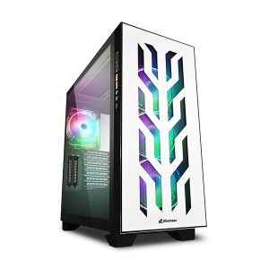 Kućište SHARKOON gaming, ELITE SHARK CA300T 4x120 mm Addressable RGB Fans, white, E-ATX