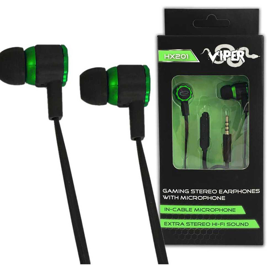 Slušalice sa mikrofonom ESPERANZA VIPER, gaming, BLACK-GREEN, EGH201G - Image 2