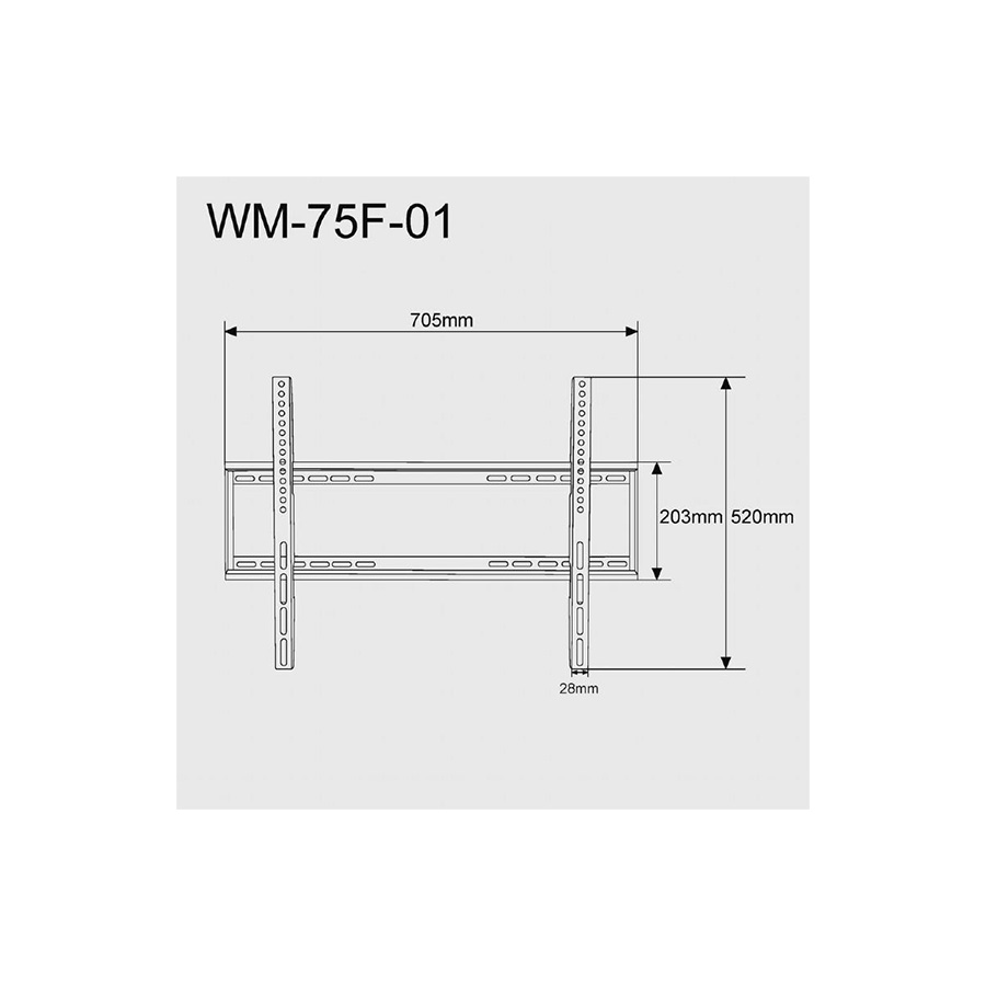 Zidni nosač GEMBIRD WM-75F-01, 40”-75” - Image 2