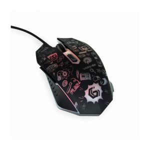 Miš GEMBIRD 6-button optical LED mouse, black, MUS-6B-GRAFIX-01, optical, USB