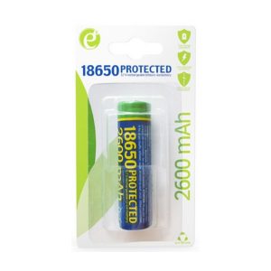 Punjiva baterija 18650 Li-Ion 3,7V 2600mAh, protected, EG-BA-18650/2600, GEMBIRD