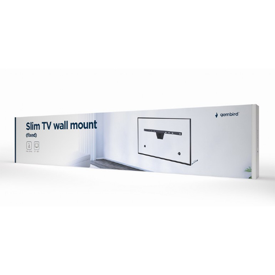 Zidni nosač GEMBIRD WM-S80F-01 Slim, fiksni, 37”-80” - Image 3