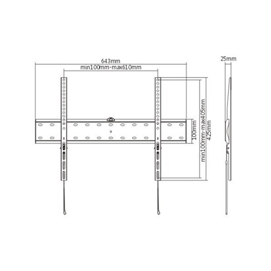 Zidni nosač GEMBIRD WM-70F-01 fiksni, 37”-70” - Image 2