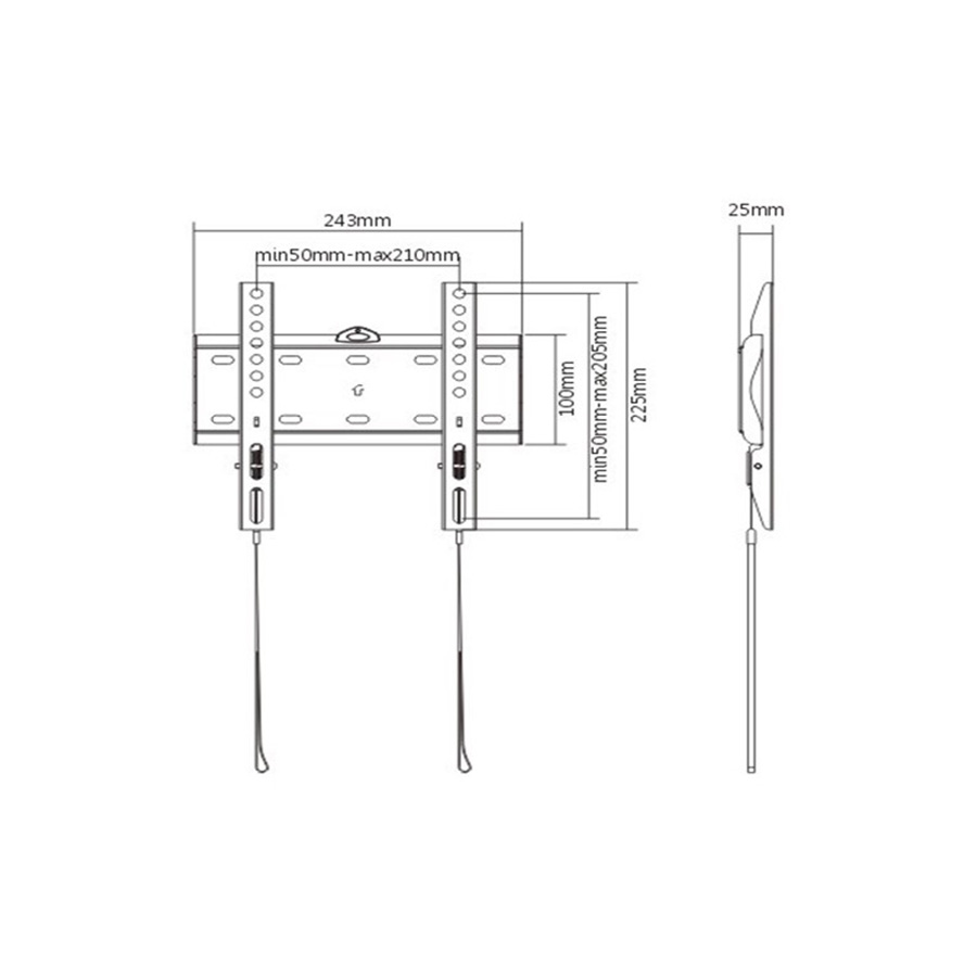 Zidni nosač GEMBIRD WM-42F-01 fiksni, 23”-43” - Image 2