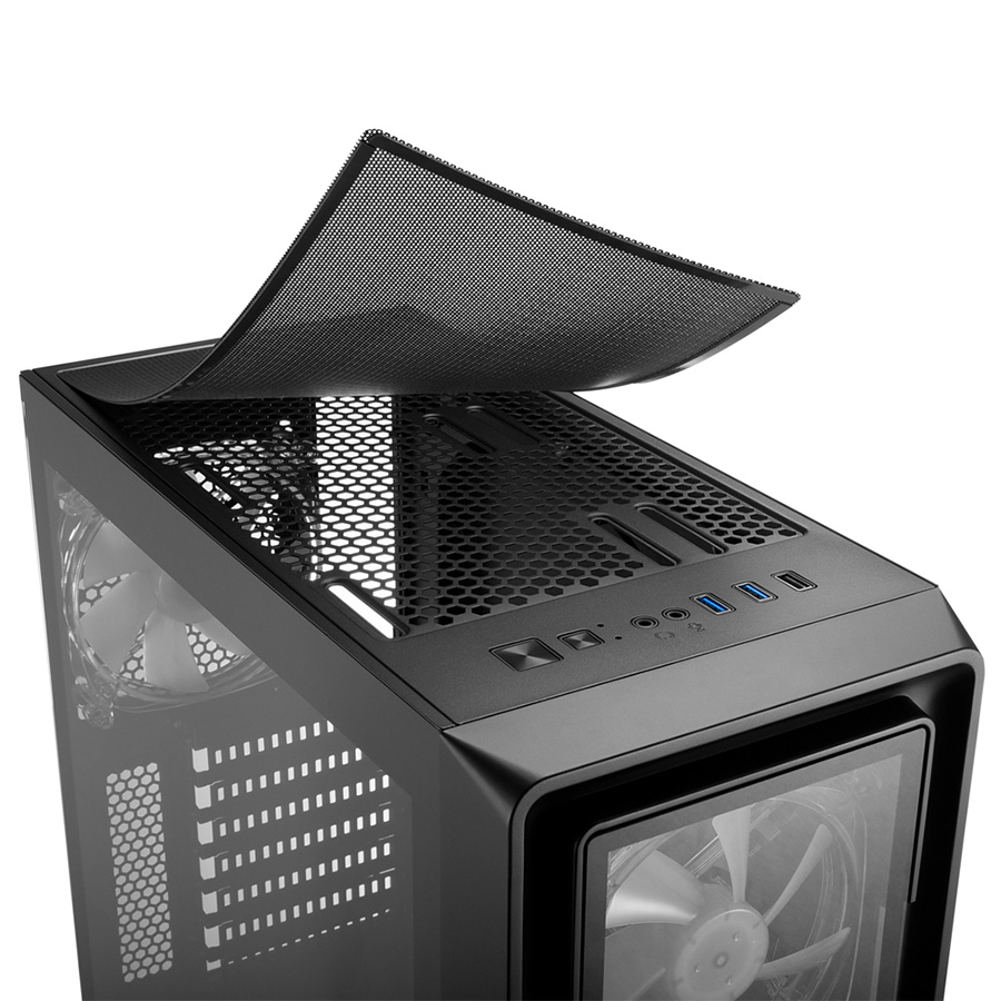 Kućište SHARKOON gaming, TK4 RGB, ATX, ventilator 4x120mm Addressable RGB - Image 8