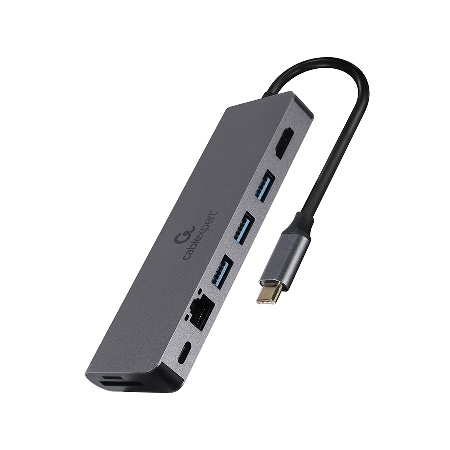 Docking station USB adapter Type-C 5-in-1 multi-port adapter Hub + HDMI + PD + card reader + LAN, A-CM-COMBO5-05 - Image 4