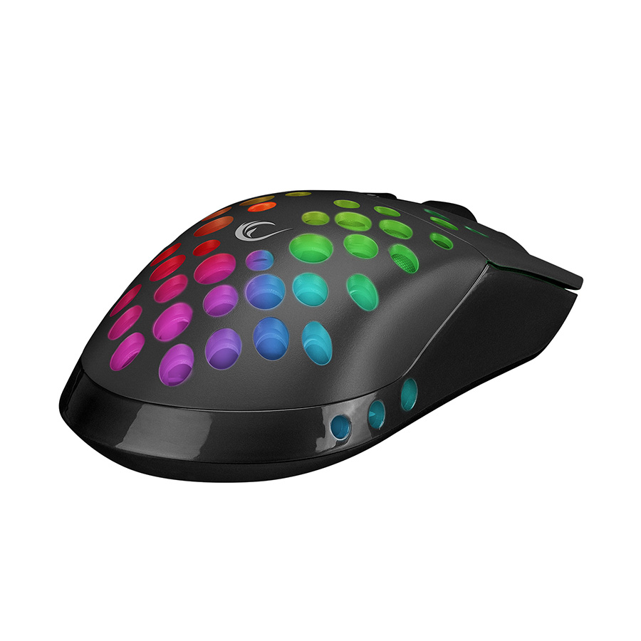 Miš gaming RAMPAGE SMX-R66 ROCKET Ultra Light black, RGB LED, 12000dpi - Image 5