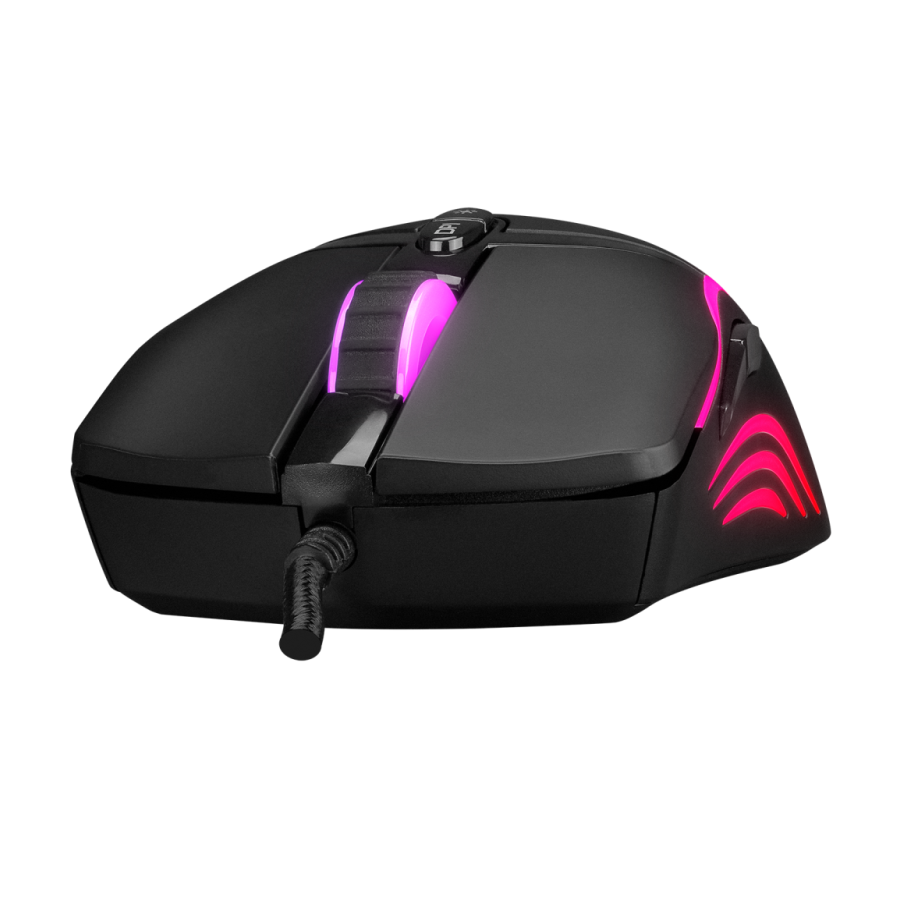 Miš gaming RAMPAGE SMX-R54 VIBE USB, black, RGB, 6400dpi - Image 3