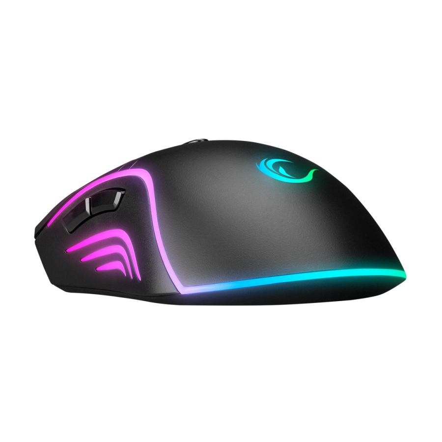 Miš gaming RAMPAGE SMX-R54 VIBE USB, black, RGB, 6400dpi - Image 6