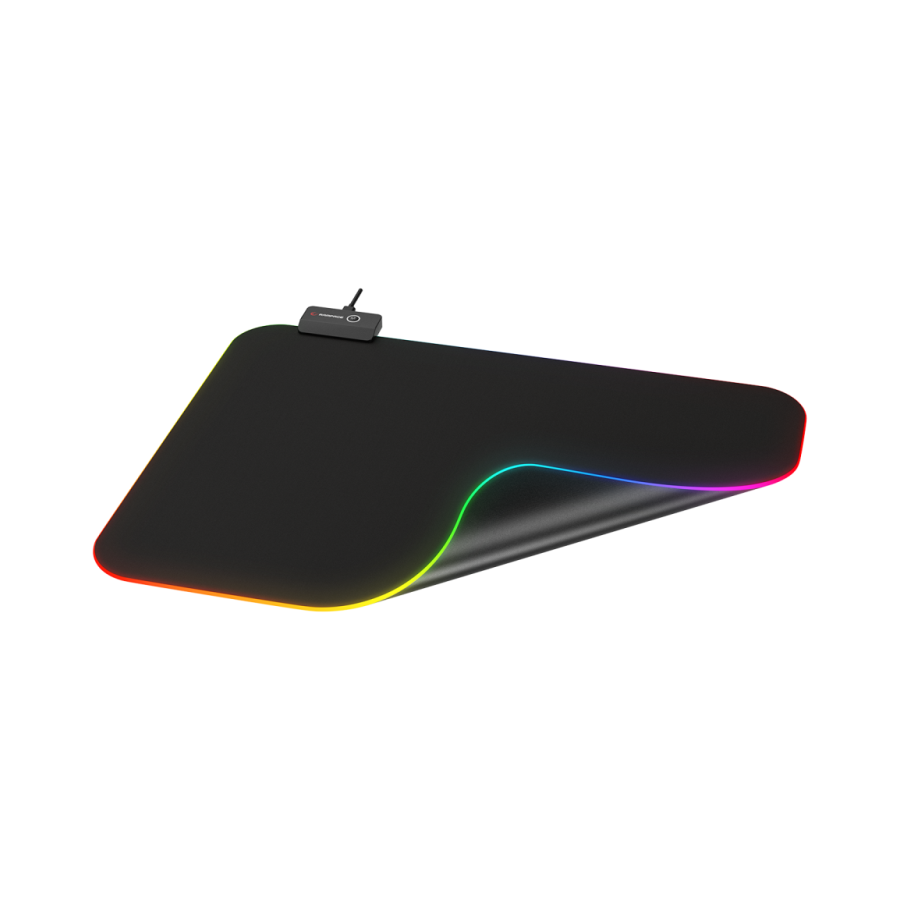 Podloga za miš za gaming RAMPAGE MP-21 crna 252*328*3mm RGB LED - Image 3