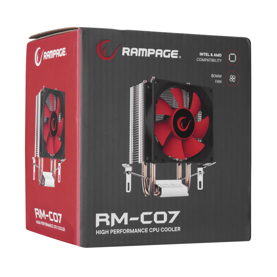CPU hladnjak RAMPAGE RM-C07 35CFM 1500RPM 80mm LGA:115X/775/1200/AM2/AM2+/AM3/FM1/AM4 - Image 2
