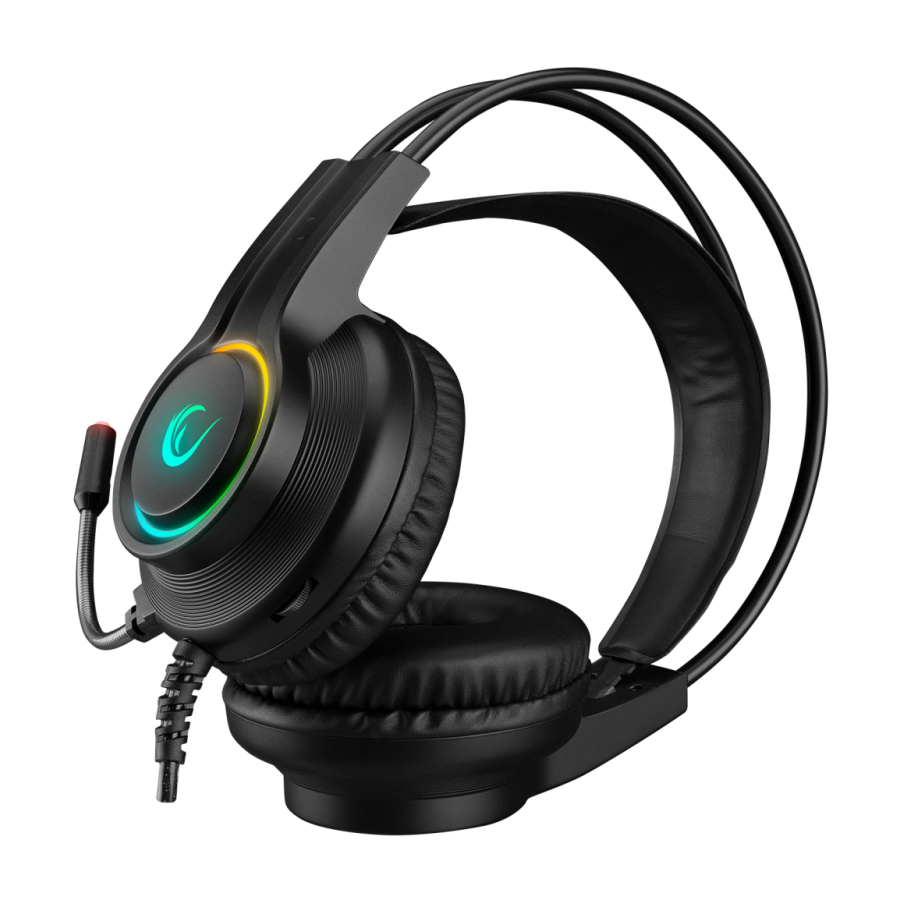 Slušalice sa mikrofonom gaming RAMPAGE RM-K92 X-STACK black PC/PS4 USB 7.1, RGB - Image 4