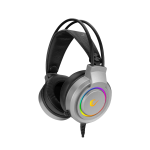 Slušalice sa mikrofonom gaming RAMPAGE RM-X5 AIRS RGB, gray, CMEDIA, USB
