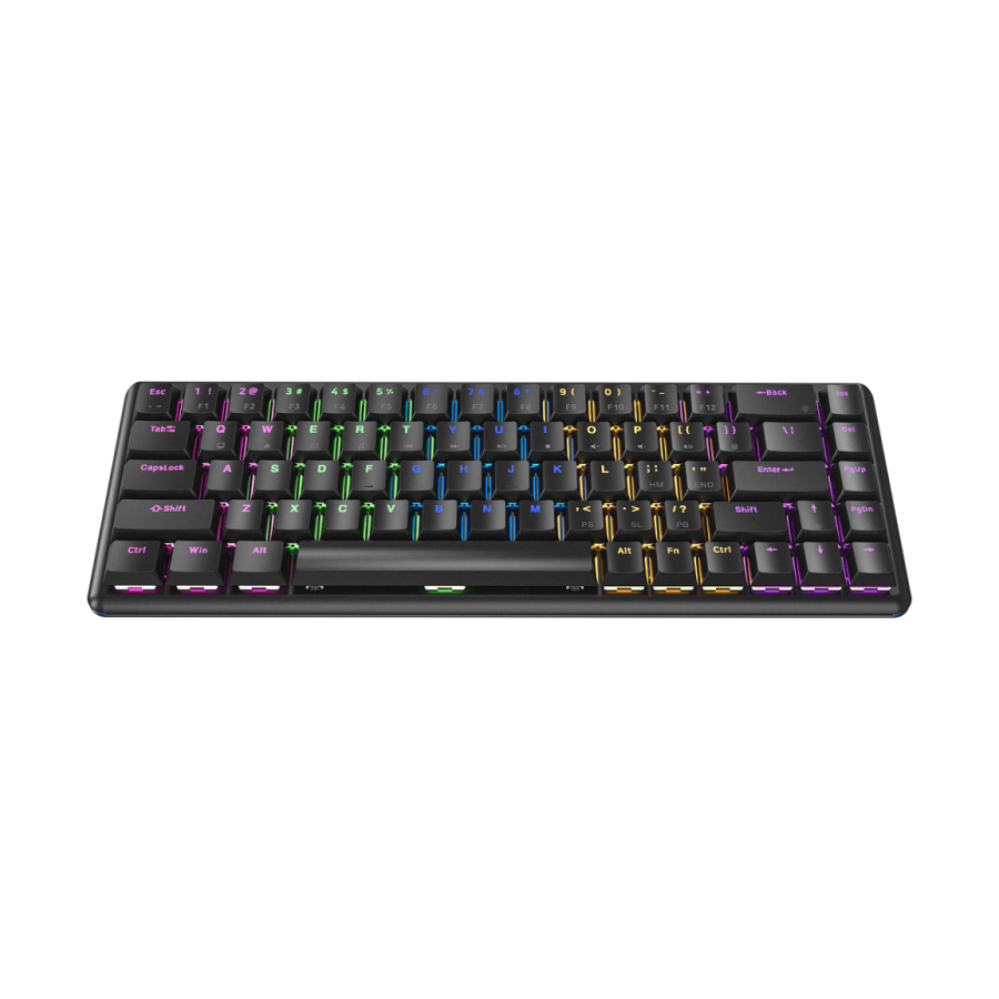 Tastatura gaming RAMPAGE REBEL black, Mechanical, Low Profile, red switch, US Layout, Rainbow - Image 3