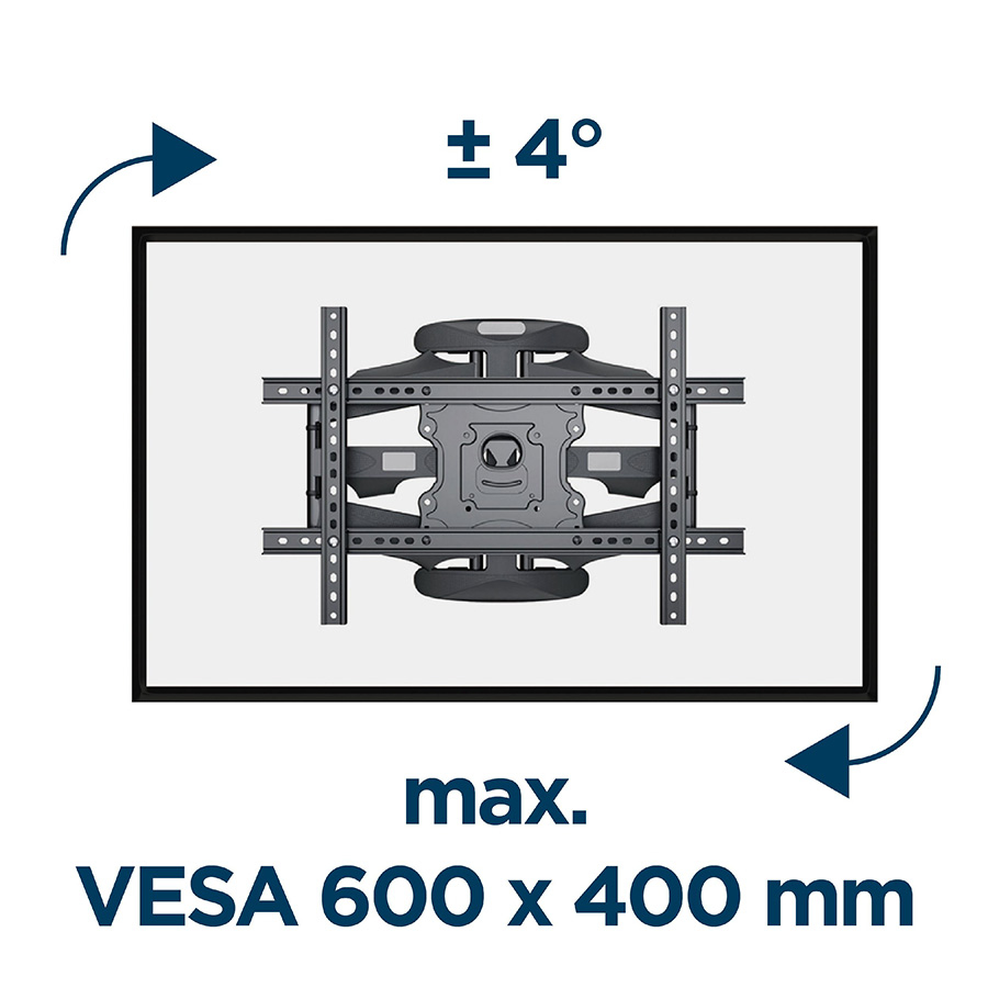 Zidni nosač GEMBIRD WM-75ST-01, 32”-75”, 45 kg, VESA: max 600 x 400 mm - Image 4