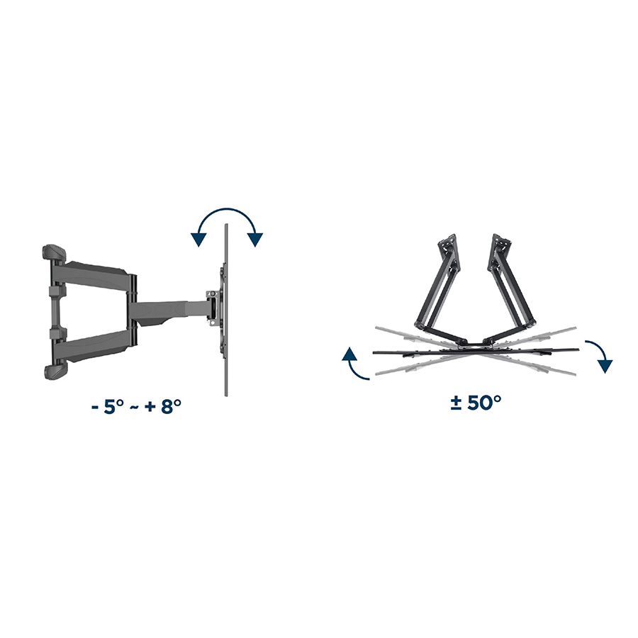 Zidni nosač GEMBIRD WM-75ST-02, 32" - 75'', 45.5 kg, VESA max. 600 mm x 400 mm, montaža u ugao zida - Image 4