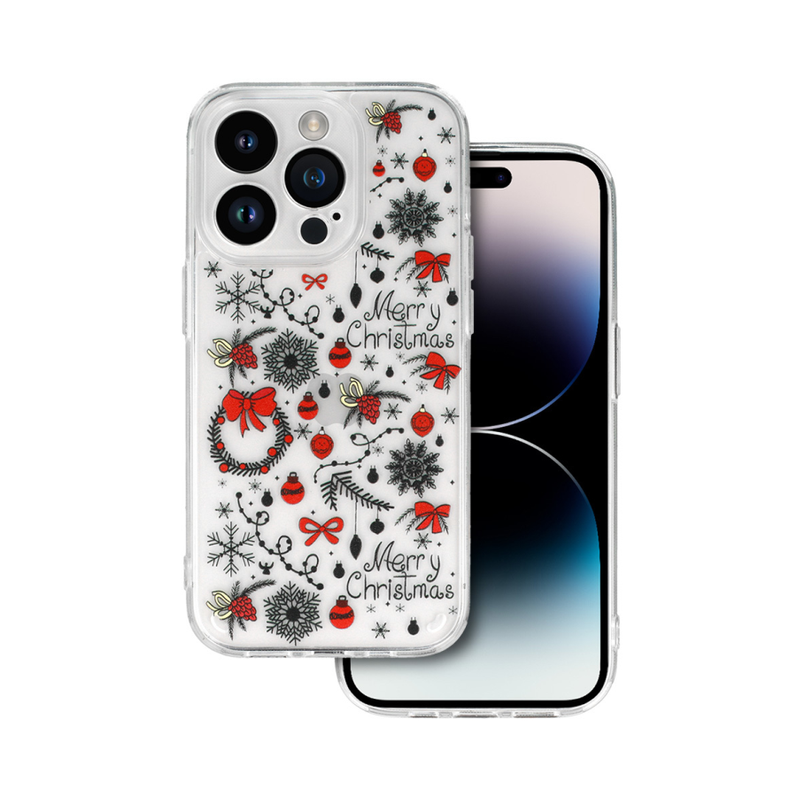 ZAŠTITNA MASKA CHRISTMAS CASE ZA IPHONE 15 PLUS DESIGN 5 CLEAR