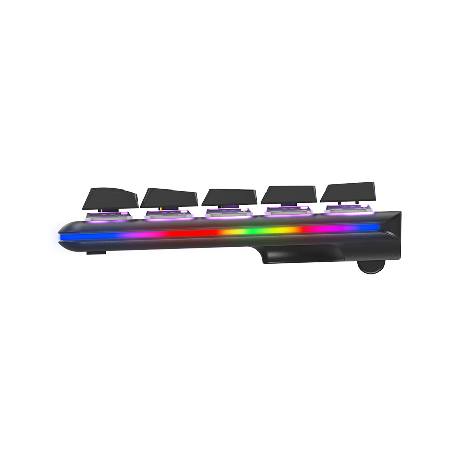 Tastatura gaming RAMPAGE REBEL black, Mechanical, Low Profile, blue switch, US Layout, Rainbow - Image 5