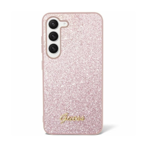 ZAŠTITNA MASKA GUESS - HARDCASE GLITTER SCRIPT GUHCS24SHGGSHP ZA SAMSUNG GALAXY S24 PINK