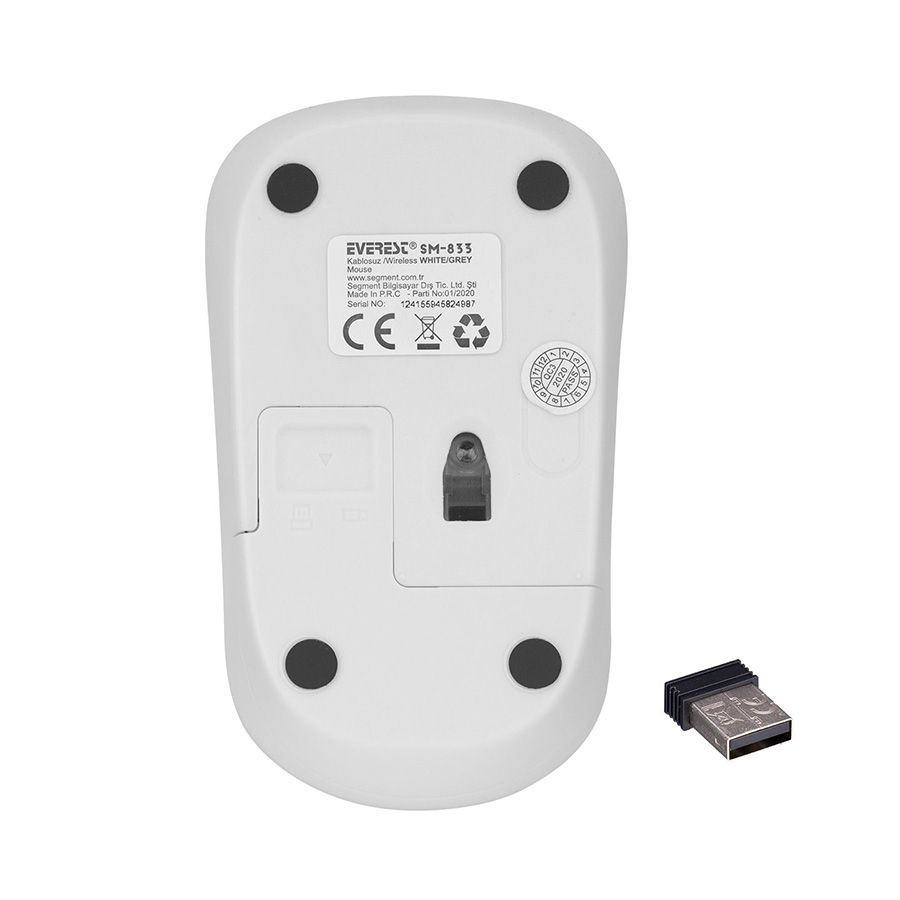 Miš Everest wireless SM-833 White/Gray 1200dpi Optical - Image 4