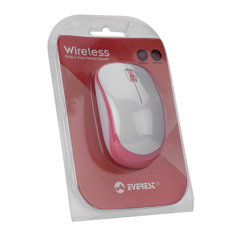 Miš Everest wireless SM-833 White/Pink 1200dpi - Image 6