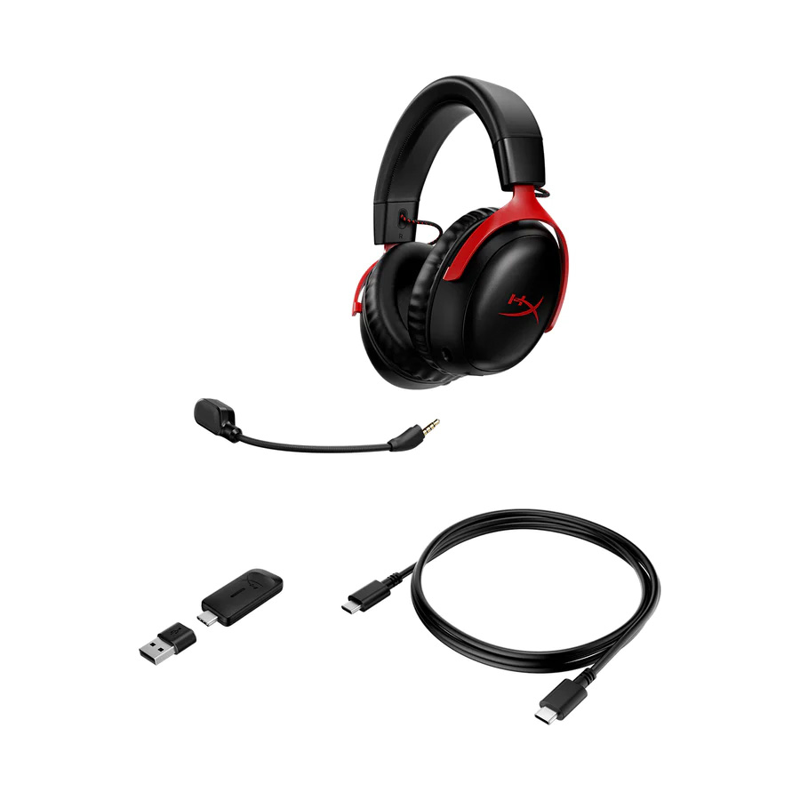 Slušalice sa mikrofonom HyperX Cloud 3 Wireless Gaming (Black-Red) 77Z46AA - Image 6