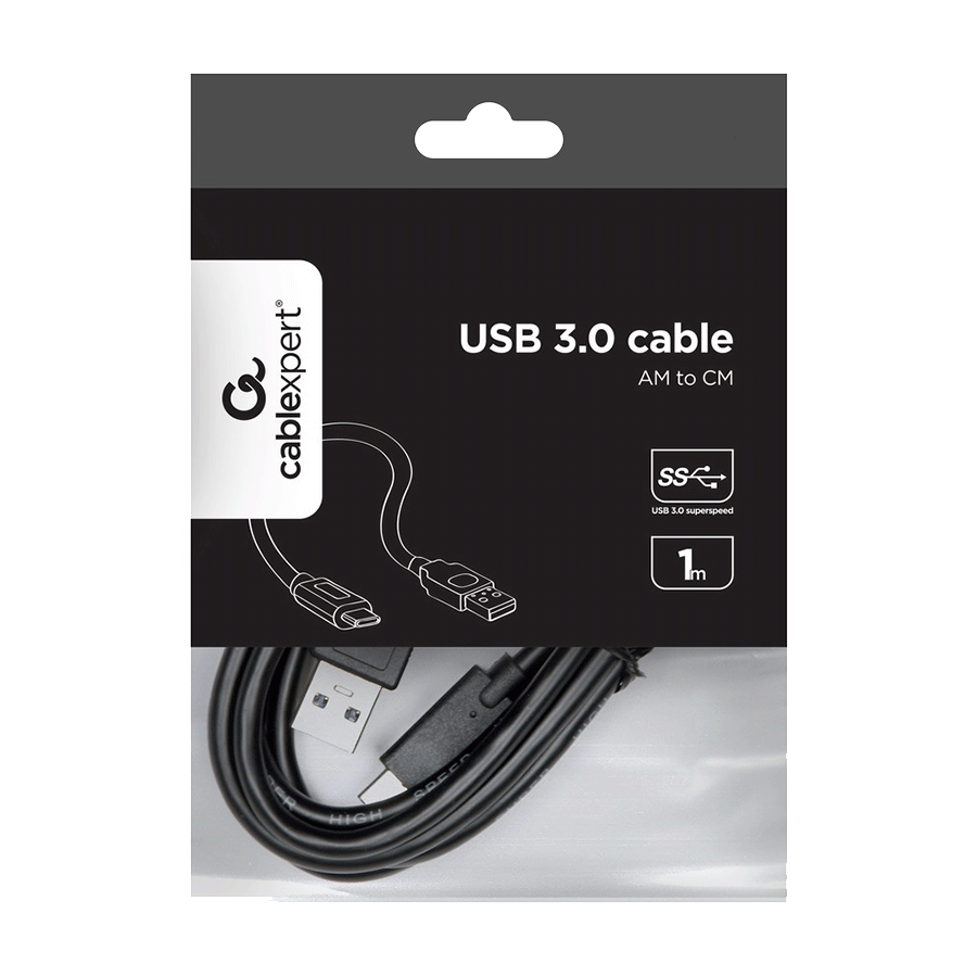 USB 3.0 AM do Type-C kabl (AM/CM),3 m CCP-USB3-AMCM-10, crni - Image 2