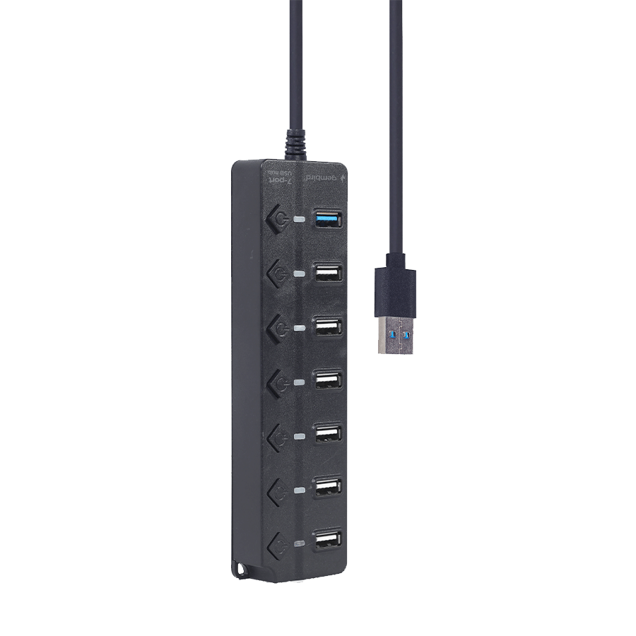 USB HUB 7-portni (1 x USB 3.1 + 6 x USB 2.0) sa prekidačima, crni UHB-U3P1U2P6P-01 - Image 2