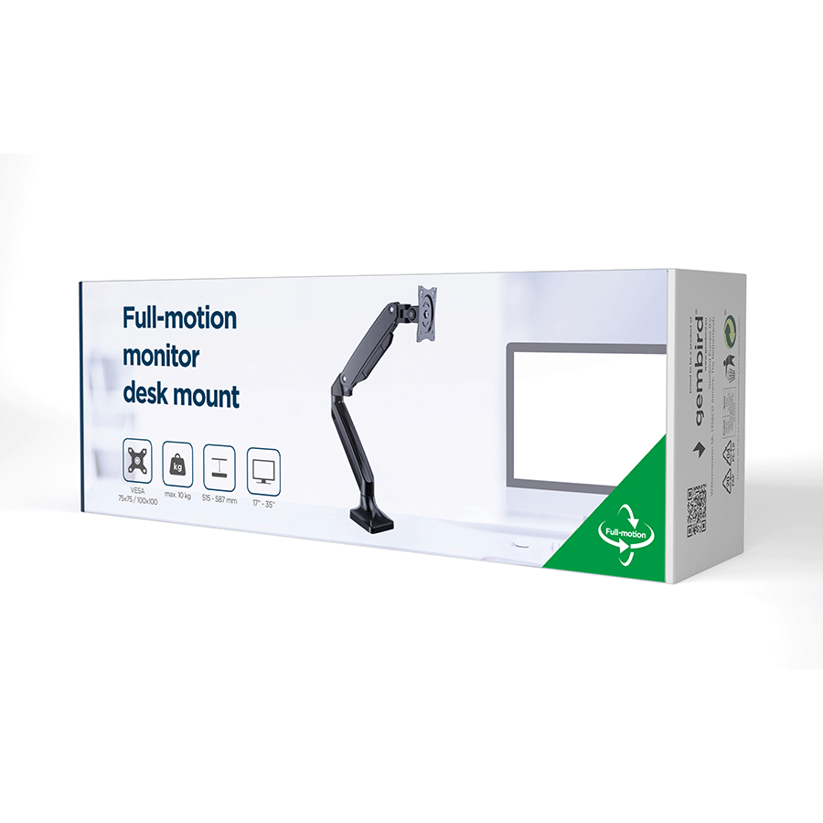 NOSAČ ZA MONITOR GEMBIRD MA-DA1-03, montaža na stol, (tilting), 17”-35”, up to 10 kg - Image 3