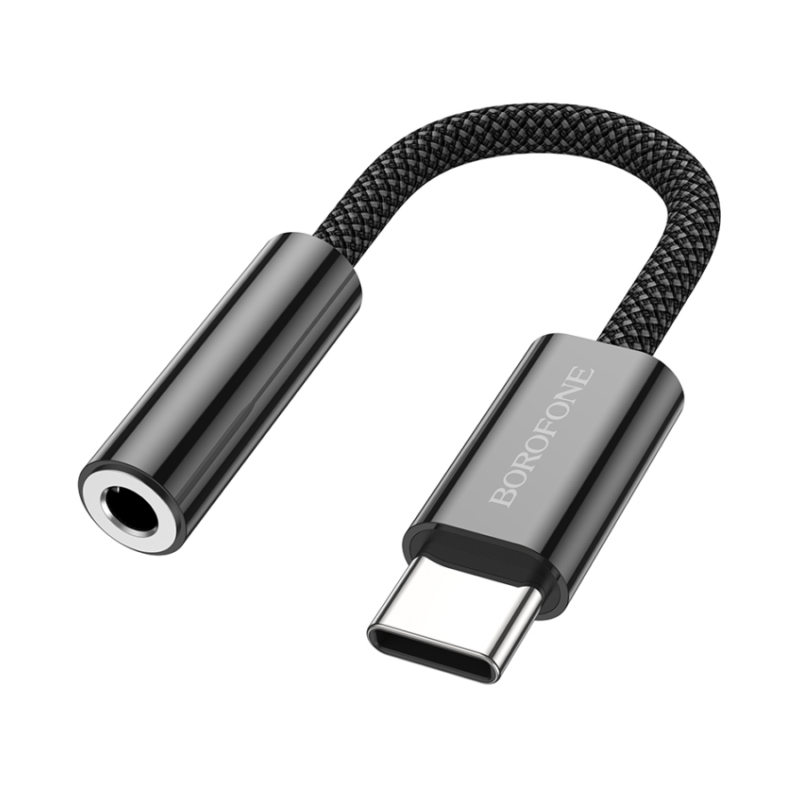 USB audio adapter Type-C to 3.5mm BOROFONE BV15 digital audio converter black