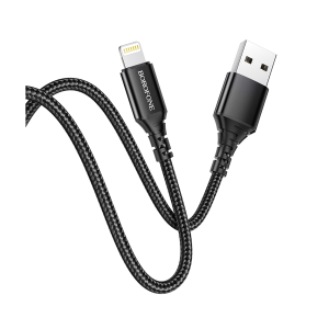 USB kabal 1m BOROFONE BX54 Ultra bright charging data USB iPhone/lightning black
