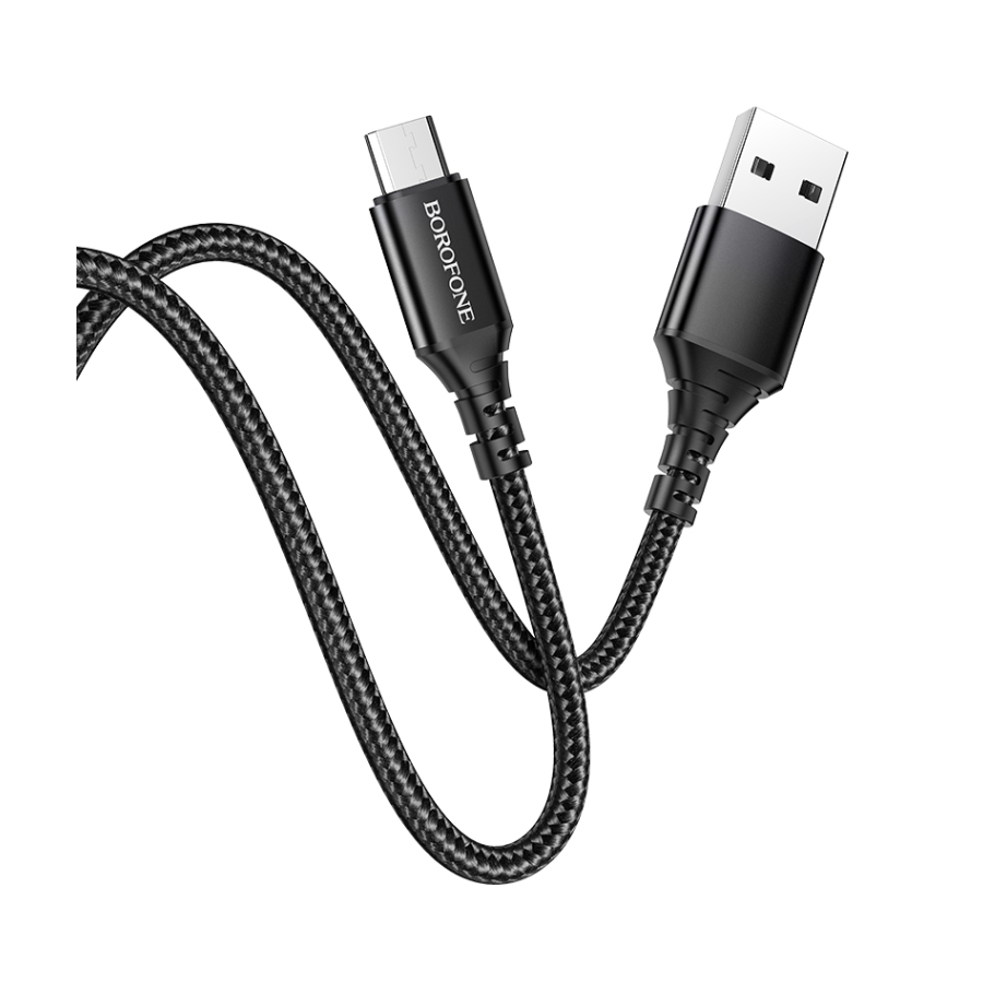 USB kabal 1m BOROFONE BX54 Ultra bright charging data Micro black