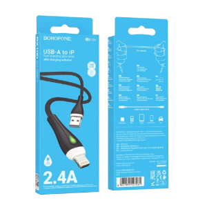 USB kabal 1m BOROFONE BX100 Advantage charging data iPhone/lightning black