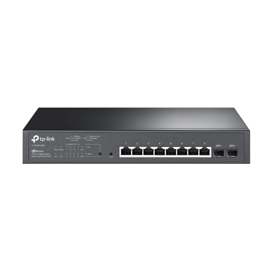 TP-Link TL-SG2210MP JetStream 10-portni gigabitni pametni prekidač sa 8 portova PoE+, 8× gigabitni PoE+ portovi, 2× gigabitna SFP slota, 802.3at/af, 1 - Image 2
