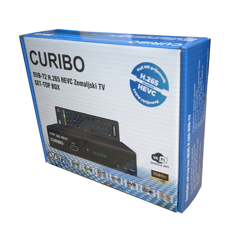 CURIBO TV RECEIVER DVB-T2/C H.265, aerial + cable - Image 3