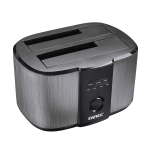 Postolje za dva externa 2,5" i 3.5" SATA HDD/SSD Everest HD3-540, USB3.0 SATA III 6Gbps 4TB / 6TB / 8TB Docking Harddisk Box