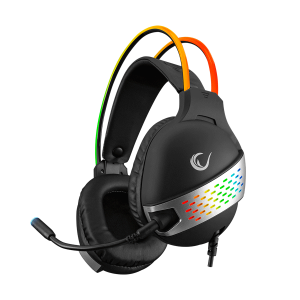 Slušalice sa mikrofonom gaming RAMPAGE RM-K37 BLACK EAGLE BLACK USB 7.1 RGB, RGB Headband, In Line Wire Control, Detachable Mic