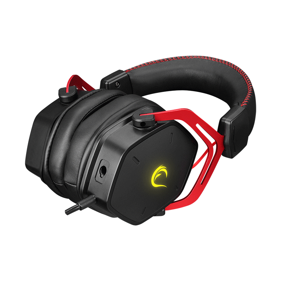 Slušalice sa mikrofonom gaming RAMPAGE RMX-G6 HYDRA Black USB Rainbow Backlit - Image 6