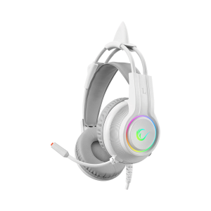 Slušalice sa mikrofonom gaming RAMPAGE RM-K91 X-CATTY White USB 7.1 Version RGB Gaming Headset