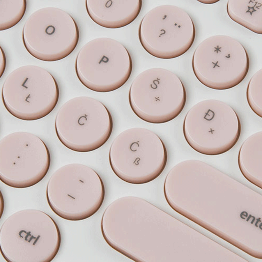 Tastatura + miš Everest KM-01K Pink , USB, BiH layout - Image 2