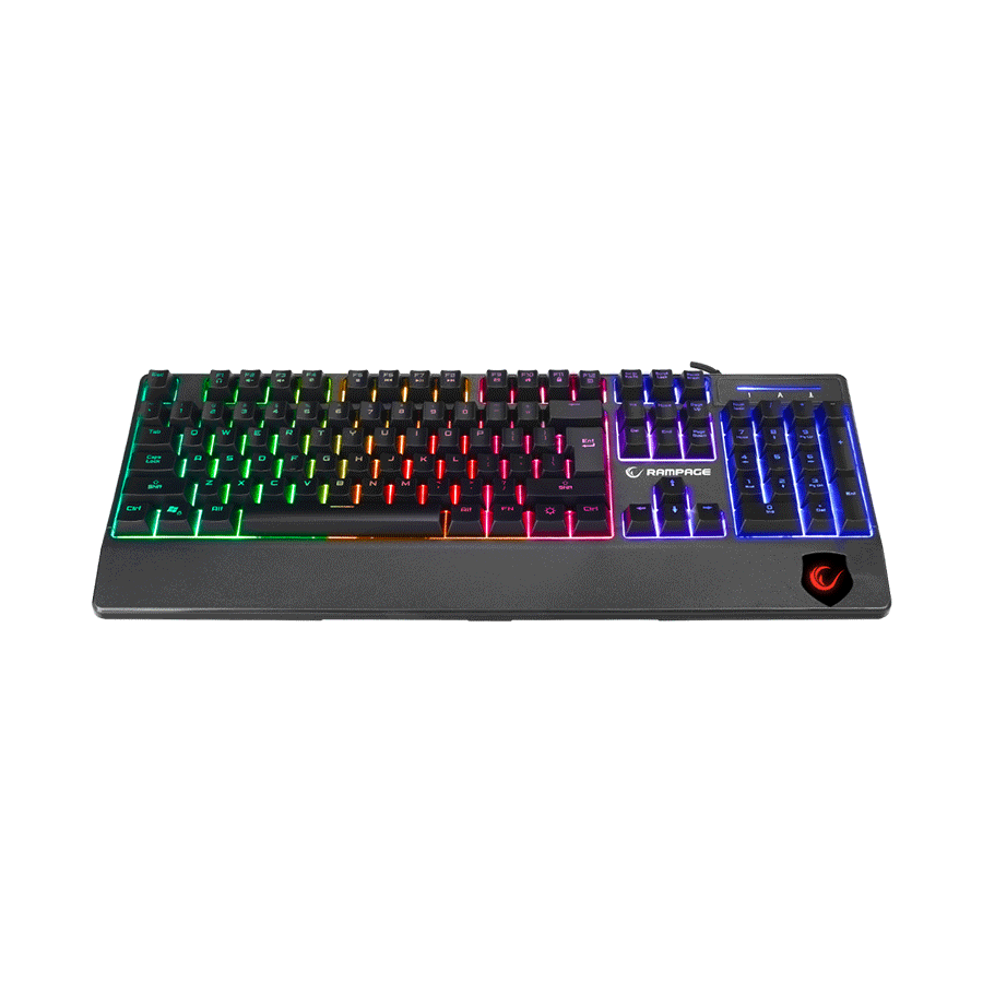 Tastatura gaming RAMPAGE KB-R34 WINNER Semi Mechanical US Layout Rainbow Illuminated Gaming Keyboard - Image 3