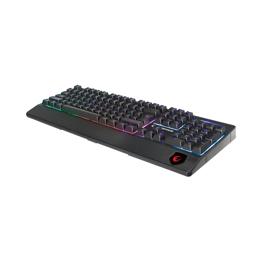 Tastatura gaming RAMPAGE KB-R34 WINNER Semi Mechanical US Layout Rainbow Illuminated Gaming Keyboard - Image 4