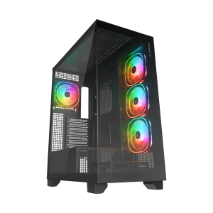 Kucište gaming RAMPAGE HYDRA V1 BLACK Type-C+USB3.0+USB2.0 4*ARGB Fan+Hub E-ATX Exclusive Gaming
