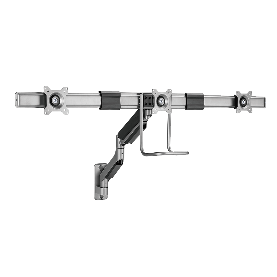 NOSAČ ZA TRI MONITORA GEMBIRD MA-WA3-01, montaža na zid, do 27”, up to 6 kg - Image 2
