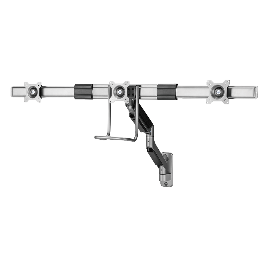 NOSAČ ZA TRI MONITORA GEMBIRD MA-WA3-01, montaža na zid, do 27”, up to 6 kg - Image 5