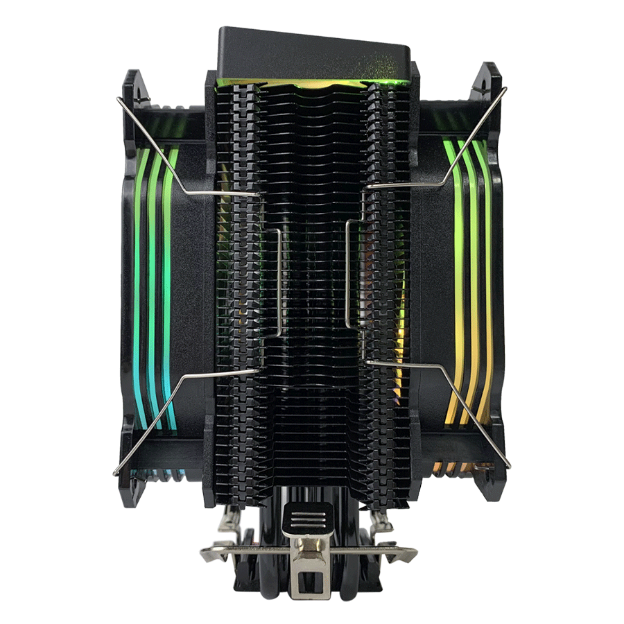 CPU hladnjak RAMPAGE OCTAGON C60 Black 57CFM 1800RPM 2x12cm ARGB AM5/LGA1700 Compatible Air Cooled CPU Fan - Image 4