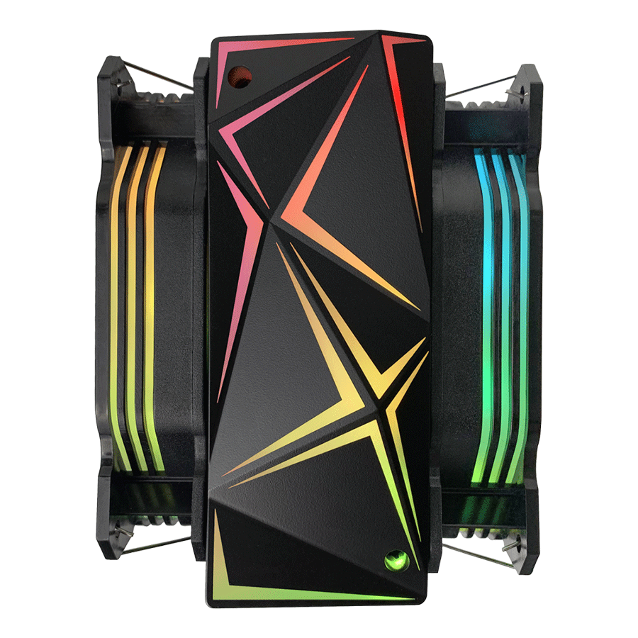 CPU hladnjak RAMPAGE OCTAGON C60 Black 57CFM 1800RPM 2x12cm ARGB AM5/LGA1700 Compatible Air Cooled CPU Fan - Image 5