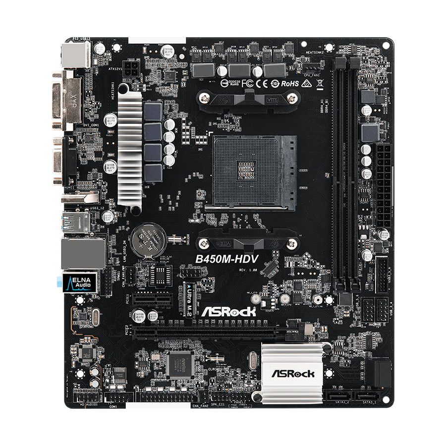 ASROCK MB B450M-HDV R4.0 AMD B450;AM4;2xDDR4 VGA,DVI,HDMI,micro ATX - Image 2
