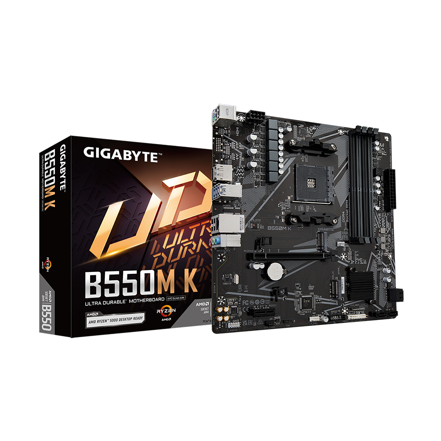 GIGABYTE MB B550M K, AM4 4xDDR4, 2xM.2, 4xSATA; 8xusB; DP; HDMI; PS2; mATX